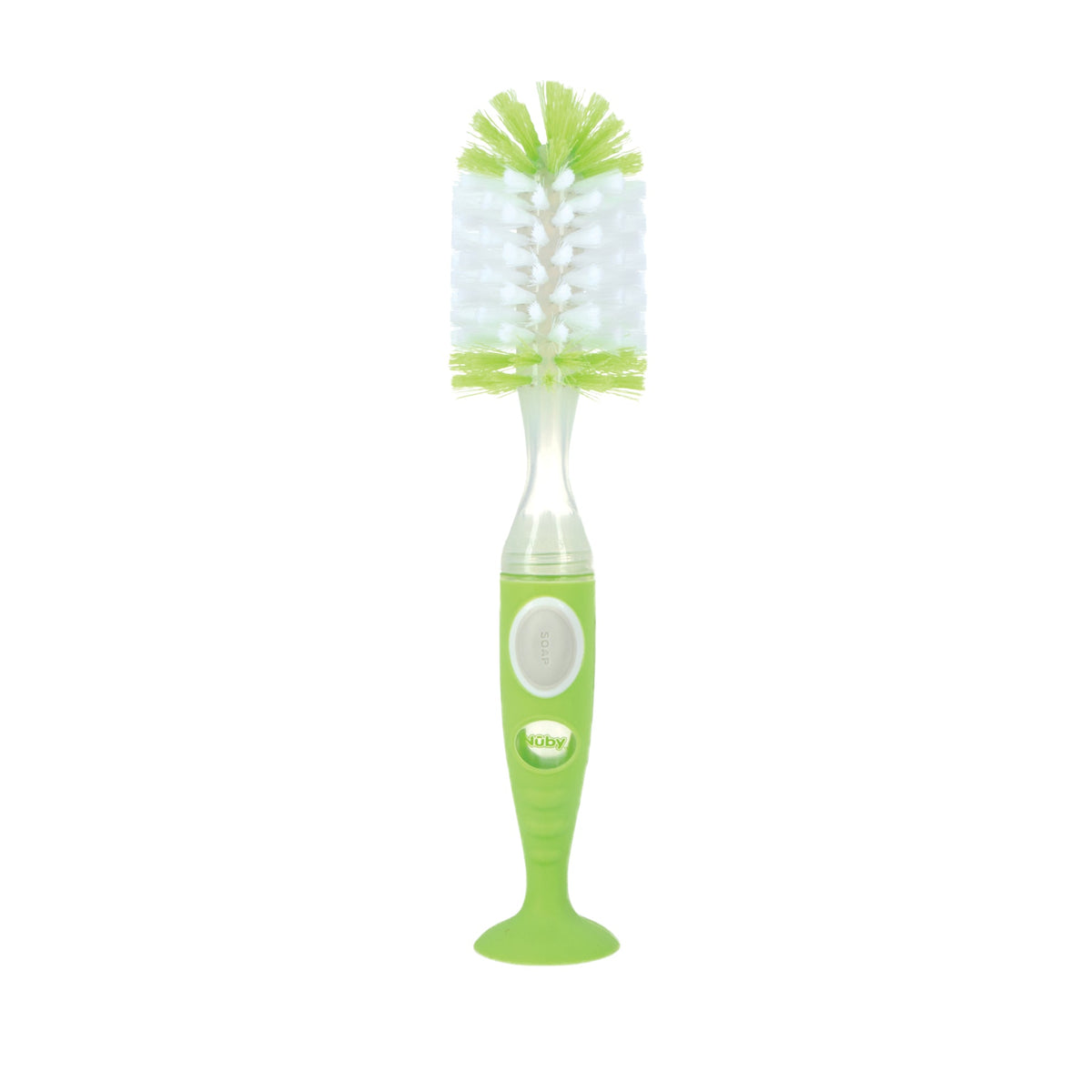 Easy Clean Soap Dispensing Brush with Suction Base